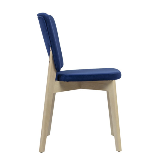 Safir chair, Teddy666 velour, white stain - photo 3