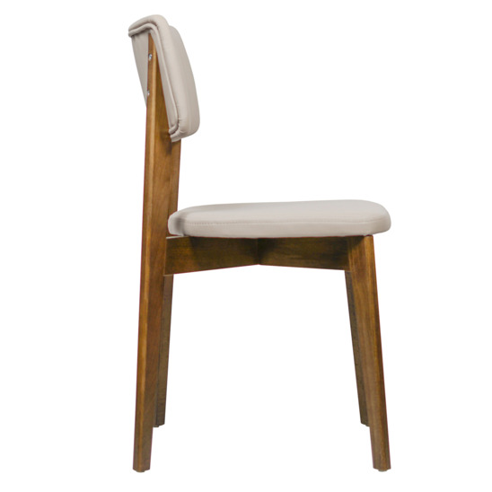 Topas chair, eco-leather Luxe almond beige, antique walnut - photo 3