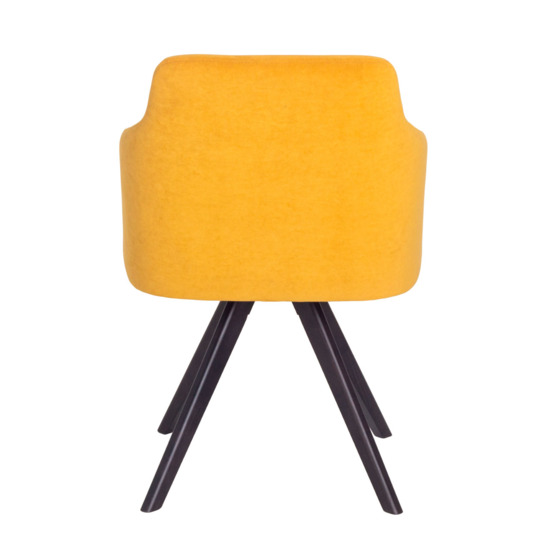 Fresh chair, yellow velour, beech legs - photo 5