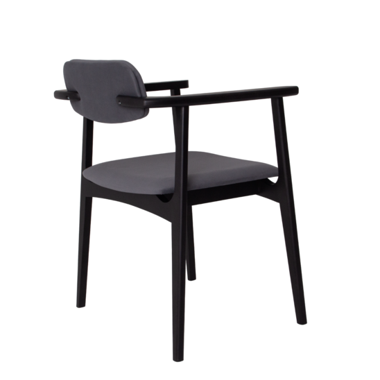 Gavi chair, velour Velutto 32, beech frame, black stain  - photo 4