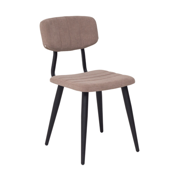 Kato chair, beige microfibre, metal legs - photo 1