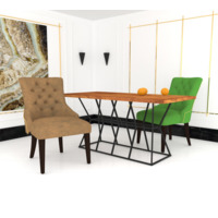 Product photo Harry's half-chair, scarlet from the ChiedoCover company.