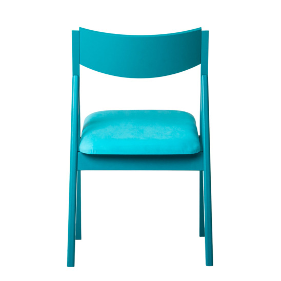 Folding chair Clack, velour Velluto 44, legs beech - photo 4