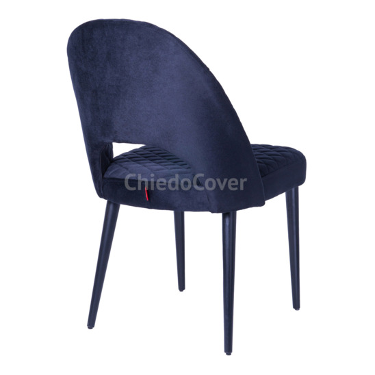 Mallin Diamond chair, corduroy blue, blue legs - photo 3