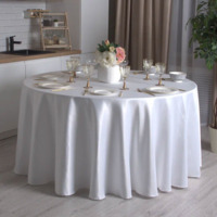 Product photo Round tablecloth D3000, zhuravinka, white surface from the ChiedoCover company.