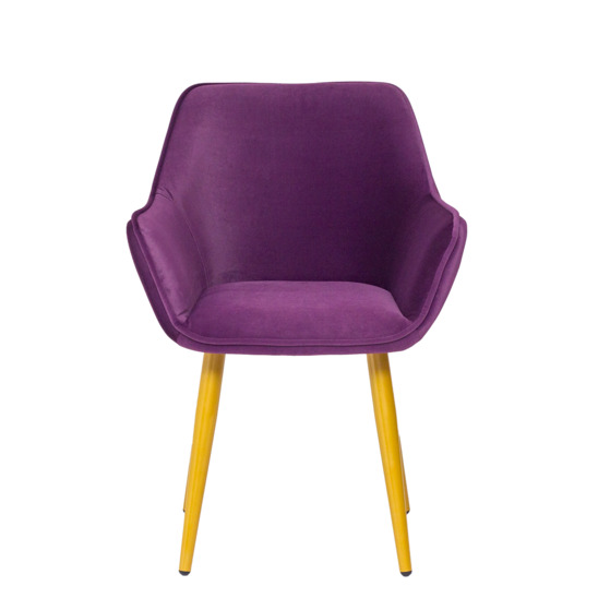 Euphoria velour chair, metal legs - photo 2