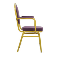 Product photo Hit 25mm chair with armrests, gold, purple velour from the ChiedoCover company.