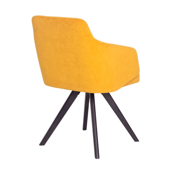 Fresh chair, yellow velour, beech legs - photo 4