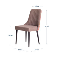 Product photo Kongsberg chair, Austin 03 matting, Scandinavian 06 Temple chenille Jacquard backrest from the ChiedoCover company.