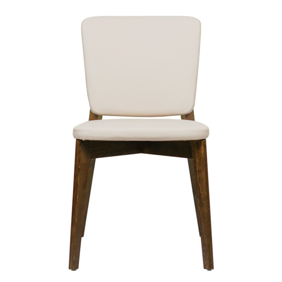 Safir chair, eco-leather Lux almond beige, antique walnut - photo 2