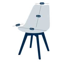 Product photo Frankfurt chair cover, large diamond, dark grey from the ChiedoCover company.