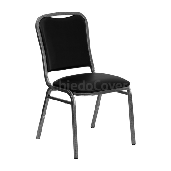 Boston 20mm - Light chair, antique silver, black leatherette - photo 1