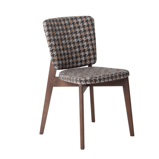 Safir chair, chenille Salon 03, beech legs, antique walnut stain - photo 1