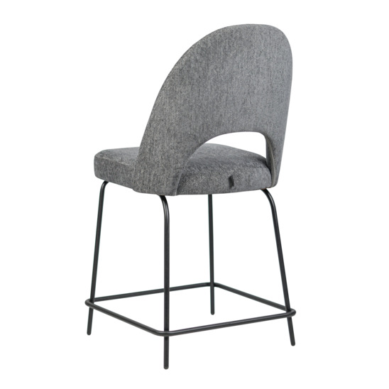 Mallin semi-bar stool, chenille milano 10, metal legs - photo 3