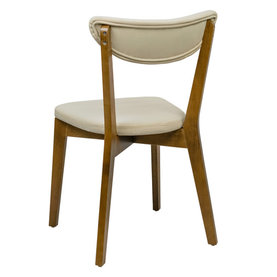 Ruby velour chair light beige Velutto-04, light walnut - photo 4