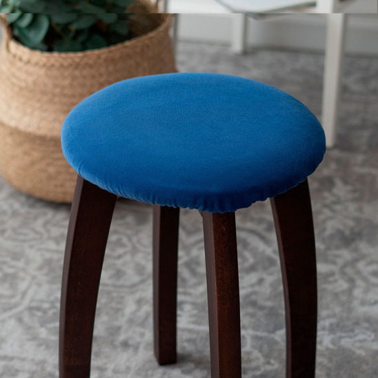 Stool cover, without foam, blue - photo 1