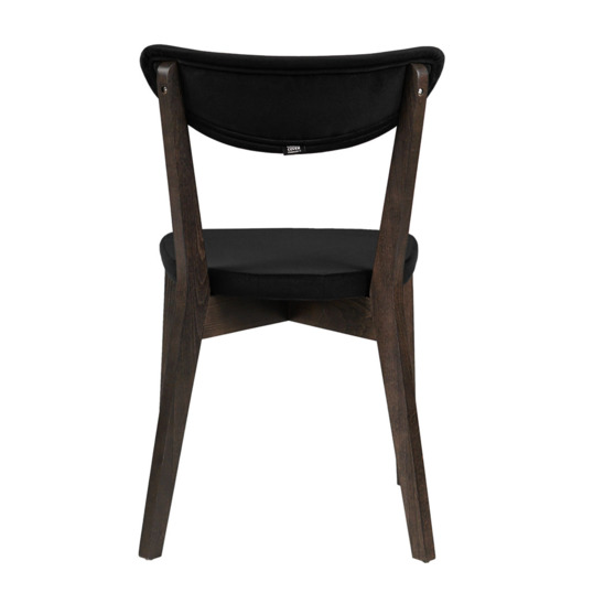 Ruby chair, velour Velutto-34 black, stain wenge - photo 4