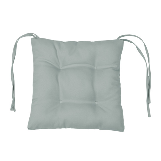 Cushion with ties for a chair, light grey - photo 1