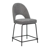 Product photo Mallin semi-bar stool, chenille milano 10, metal legs from the manufacturer ChiedoCover, product picture, real product photo