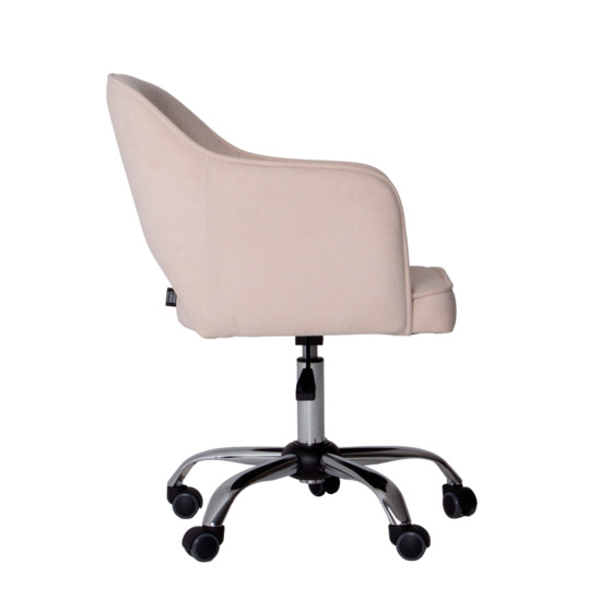 Rosa chair, chenille Epic 04, on a wheel base, chrome - photo 3