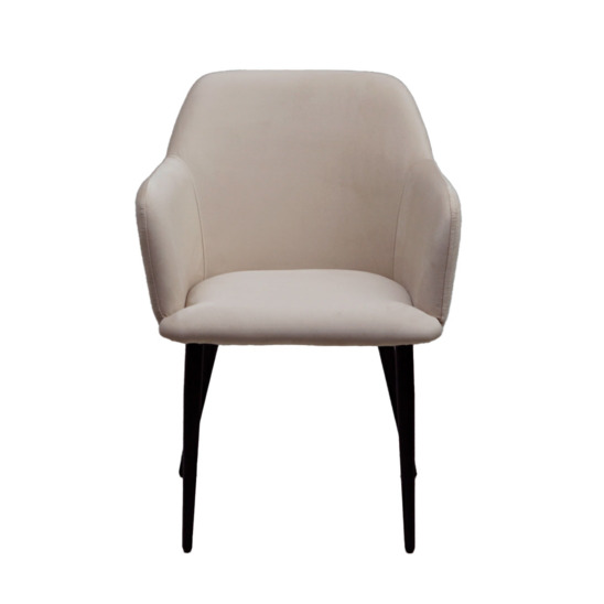 Terra chair, black legs, beige velour - photo 3