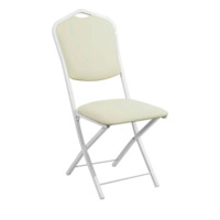 Product photo Hit 20mm folding chair, white, beige eco-leather from the manufacturer ChiedoCover, product picture, real product photo