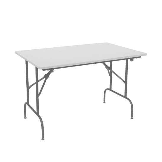 Leader 1 table with height adjustment of legs 900x600, white, silver - photo 1