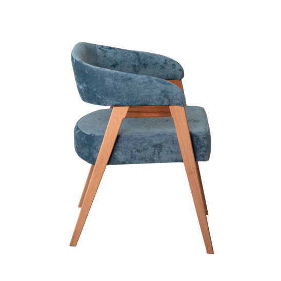 Ricco chair, velour Palermo sky 08, beech legs - photo 3