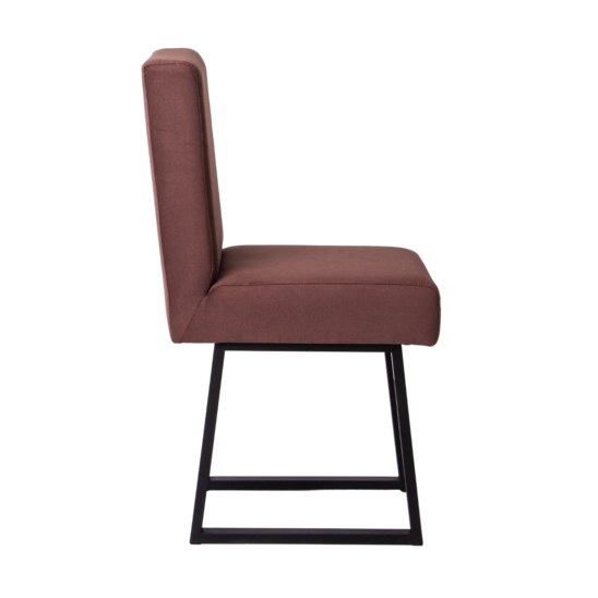 Train chair, velour Velutto 036, metal black moire - photo 3