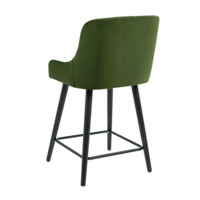 Product photo Semi-legendary Mint chair, velour Catania 14, stain black, footrest color-RAl 9005 from the ChiedoCover company.