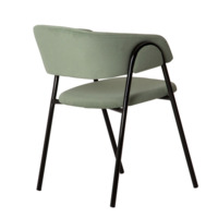 Product photo Gabbana chair, Newtone kiwi velour, metal frame from the ChiedoCover company.