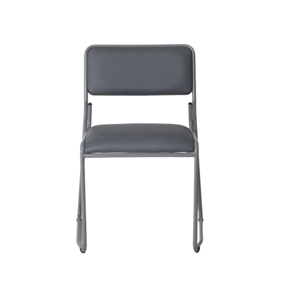 Chair Heir, leather.deputy. Light grey, metal frame - photo 2