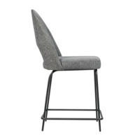 Product photo Mallin semi-bar stool, chenille milano 10, metal legs from the ChiedoCover company.