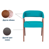 Product photo Ricco chair, Galaxy Dark Green leatherette, beech legs from the ChiedoCover company.