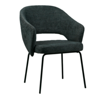 Product photo Fly chair, black matting, metal legs from the manufacturer ChiedoCover, product picture, real product photo