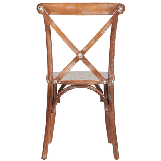 Crossback chair, light walnut, white patina - photo 4