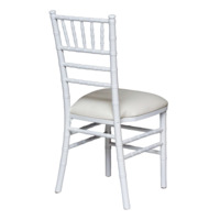 Product photo Chiavari chair-2 white, with upholstered seat from the ChiedoCover company.