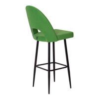 Product photo Mallin 750 bar stool, velour Velluto 31, legs metal black moire from the ChiedoCover company.