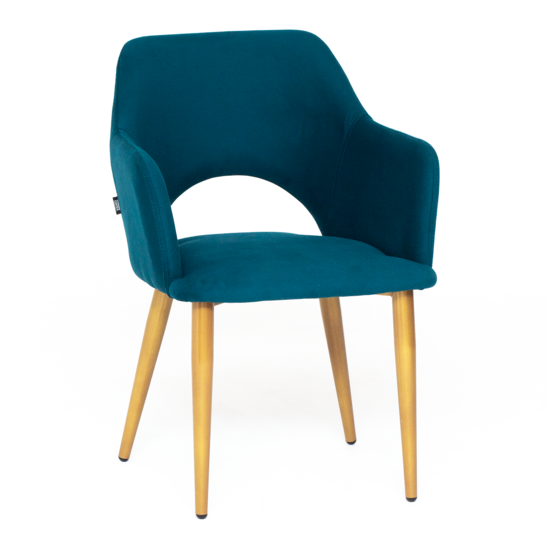 Aqua chair, blue velour - photo 1