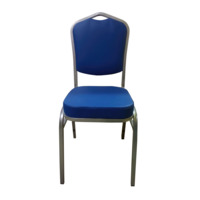 Product photo Chair Hit 20, Blue leatherette, PP, frame silver from the ChiedoCover company.