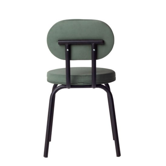 Toys chair, velour Velutto 70, legs metal RAL 9005 black moire - photo 4