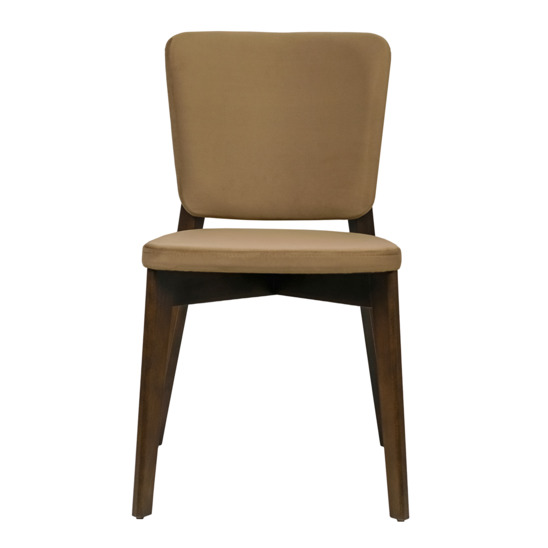 Safir chair, velour Velutto-03 beige, antique walnut - photo 2