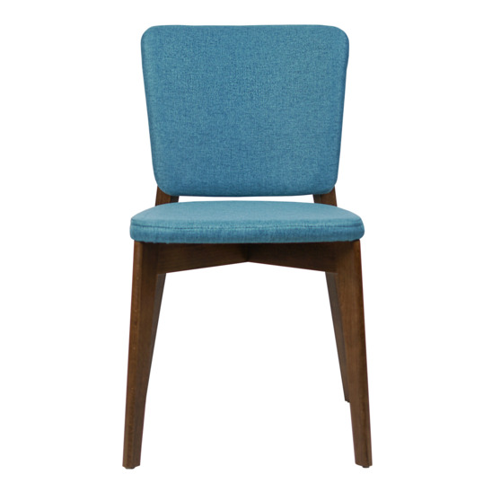 Safir chair, Montreal 57 turquoise matting, antique walnut - photo 2