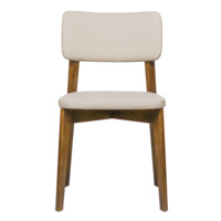 Product photo Topas chair, eco-leather Luxe almond beige, antique walnut from the ChiedoCover company.