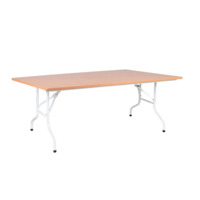 Product photo Table Leader 2, 1800x800, beech, white, PVC edge from the manufacturer ChiedoCover, product picture, real product photo