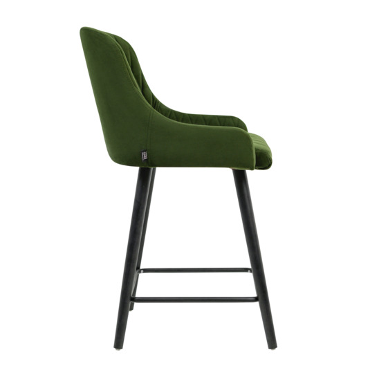 Semi-legendary Mint chair, velour Catania 14, stain black, footrest color-RAl 9005 - photo 2