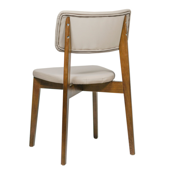 Topas chair, eco-leather Luxe almond beige, antique walnut - photo 5