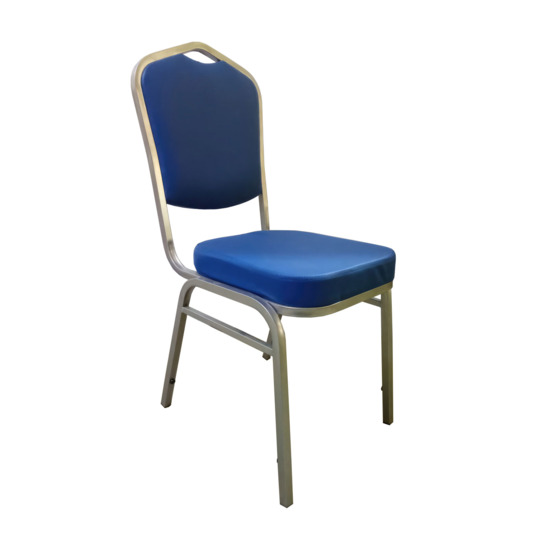 Chair Hit 20, Blue leatherette, PP, frame silver - photo 1