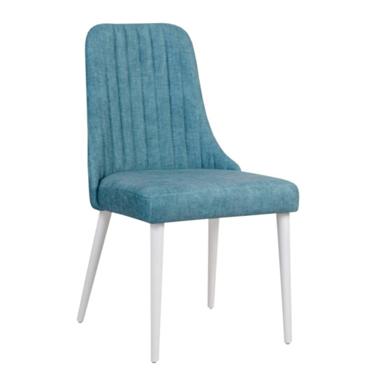 Kongsberg chair, Azure, white legs - photo 1