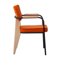 Product photo Mix Orange chair, velour Velutto 27, legs beech, stain light walnut , frame RAL 9005 from the ChiedoCover company.